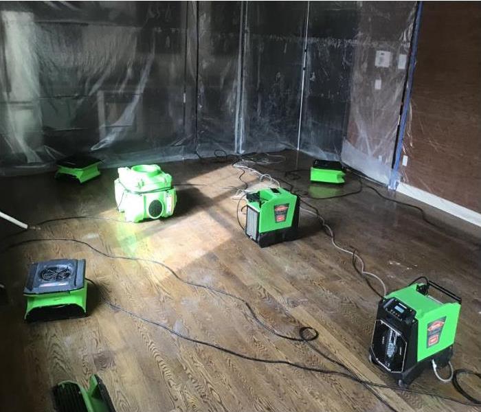 green drying equipment with plastic barrier in kitchen 