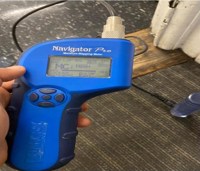 image of moisture meter reading